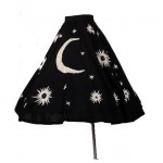 vintage moon and stars circle skirt