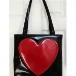 vintage moschino heart tote