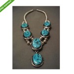 vintage navajo sleeping beauty turquoise necklace