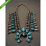 vintage navajo turquoise squash blossom necklace