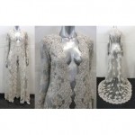 vintage oleg cassini brocade lace bridal jacket