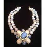 vintage oscar de la renta resin bead necklace