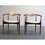 vintage pair adrian pearsall arm chairs