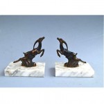 vintage pair art deco bookends