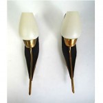vintage pair mid-century wall lamps