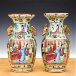 vintage pair perfect chinese porcelain vases
