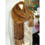 vintage pre-owned fendi mink scarf