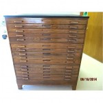 vintage restored hamilton blueprint cabinet