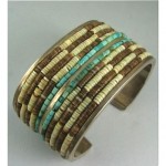 vintage s d pueblo turquoise heishi bracelet