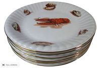 vintage set lobster dinner plates