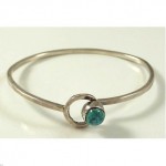 vintage sterling turquoise bangle bracelet