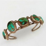 vintage sterling turquoise cuff bracelet