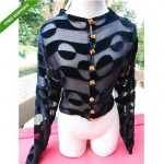 vintage velvet and silk chiffon blouse