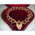 vintage victoria heart padlock bracelet