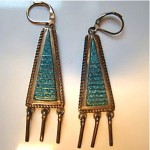 vintage zuni turquoise silver earrings