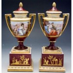 antique 1890s royal vienna urns