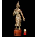 antique 18th century huge bronze buddha statue