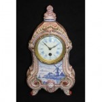 antique 19th century french pottery clock