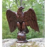 antique 19th century handcarved american eagle sculpture