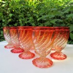 antique 19th century set baccarat goblets