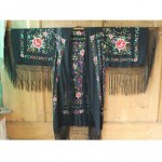 antique embroidered fringe kimono jacket