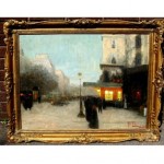 antique french impressionist oil painting