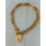 victorian padlock heart bracelet