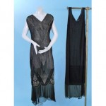 vintage 1920s crystal beaded flapper dress with slip