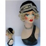 vintage 1930s velvet and rhinestone hat