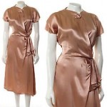 vintage 1940s silk dress