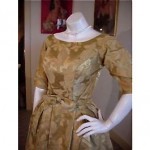 vintage 1950s satin evening gown