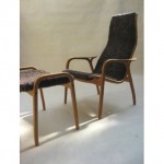 vintage 1950s yngve ekstrom lamino chair and ottoman