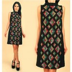 vintage 1960s embroidered dress