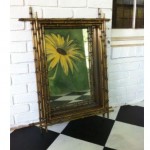 vintage 1970s c jere faux bamboo mirror