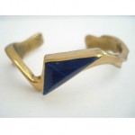 vintage 1980s lapis modernist bracelet