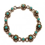 vintage ana nunez de brilanti sterling turquoise bracelet