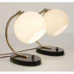 vintage art deco marble and glass lamps