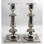 vintage art deco polish sterling silver candlesticks