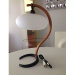 vintage danish modern teak lamp