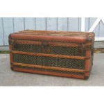 vintage goyard steamer trunk
