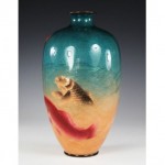 vintage japanese cloisonne vase