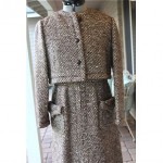 vintage jean patou tweed dress and jacket