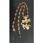 vintage los castillo mixed metal necklace