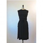 vintage mid-century carwash fringe little black dress