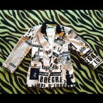 vintage moschino newsprint jacket blazer