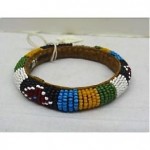 vintage museum acquisition seed bead and leather native american bracelet