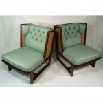 vintage pair ed wormley for dunbar chairs
