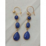 vintage pair lapis lazuli earrings