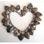 vintage sterling puffy hearts bracelet