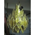 vintage tom greene for feldman brutalist chandelier